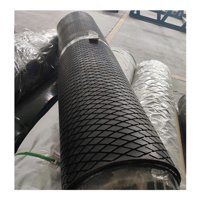 Poulie principale Diamond Grooved Rubber Pulley Lagging de feuille en caoutchouc de ralentissement de poulie de convoyeur