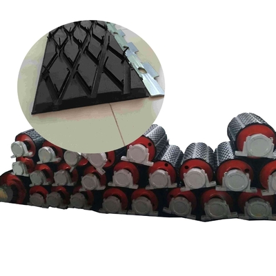 Poulies de Diamond Grooved Rubber Lagging On de glissière de tambour de convoyeur