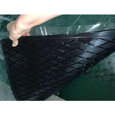 Feuille traînante de Diamond Groove Rubber Pulley Lagging de modèle de poulie en arête de poisson de convoyeur à bande