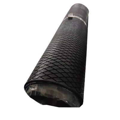 Feuille en caoutchouc de vulcanisation en caoutchouc de ralentissement de poulie de Diamond Conveyor Pulley Lagging Cold