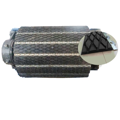 Soudure sur la glissière remplaçable traînante Diamond Rubber Lagging Sheet de poulie de convoyeur