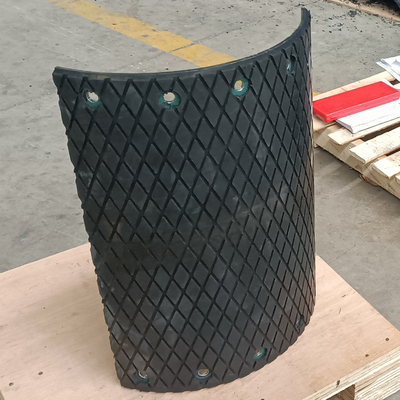 Boulon de rechange sur l'ascenseur de seau d'alimentation de four à Diamond Drum Pulley Lagging For