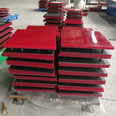 Revêtement en caoutchouc de plat d'impact de feuille de polyuréthane de descendeur avec le plat de soutien en acier